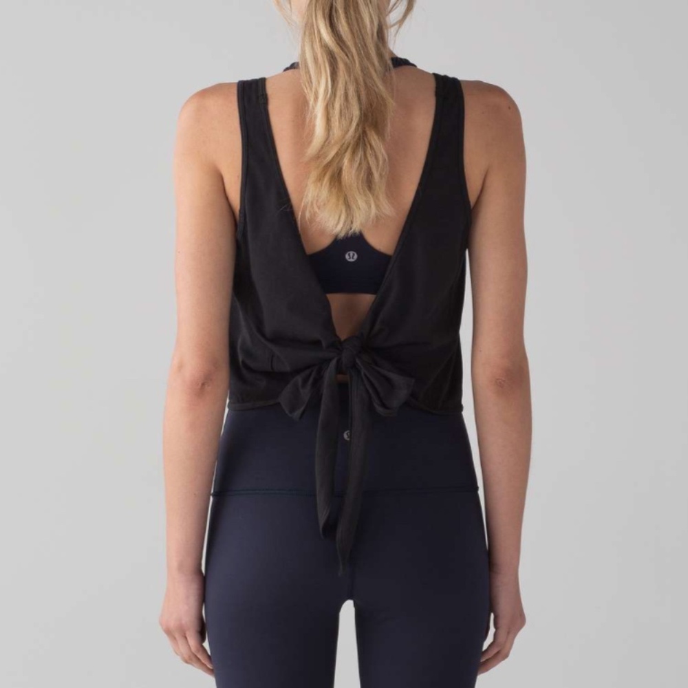 Lululemon Its A Tie Tank Black Tank Tie Back